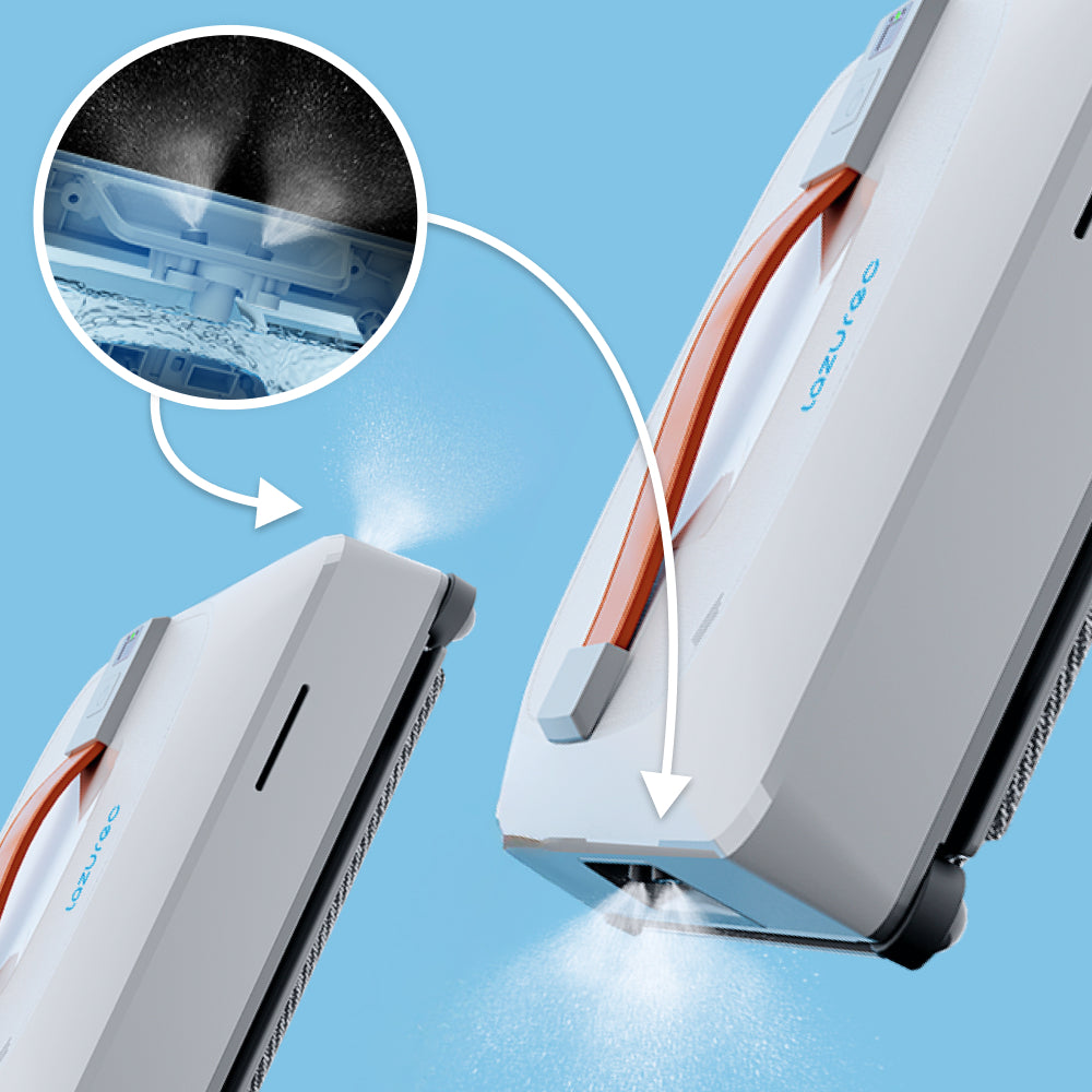 Dual-Spray mit zwei Sprührichtungen und regulierbaren Sprühstufen für gründliche Sauberkeit