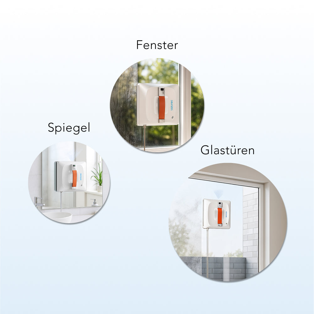 Für alle Glasoberflächen – Fenster, Spiegel und Glastüren perfekt sauber