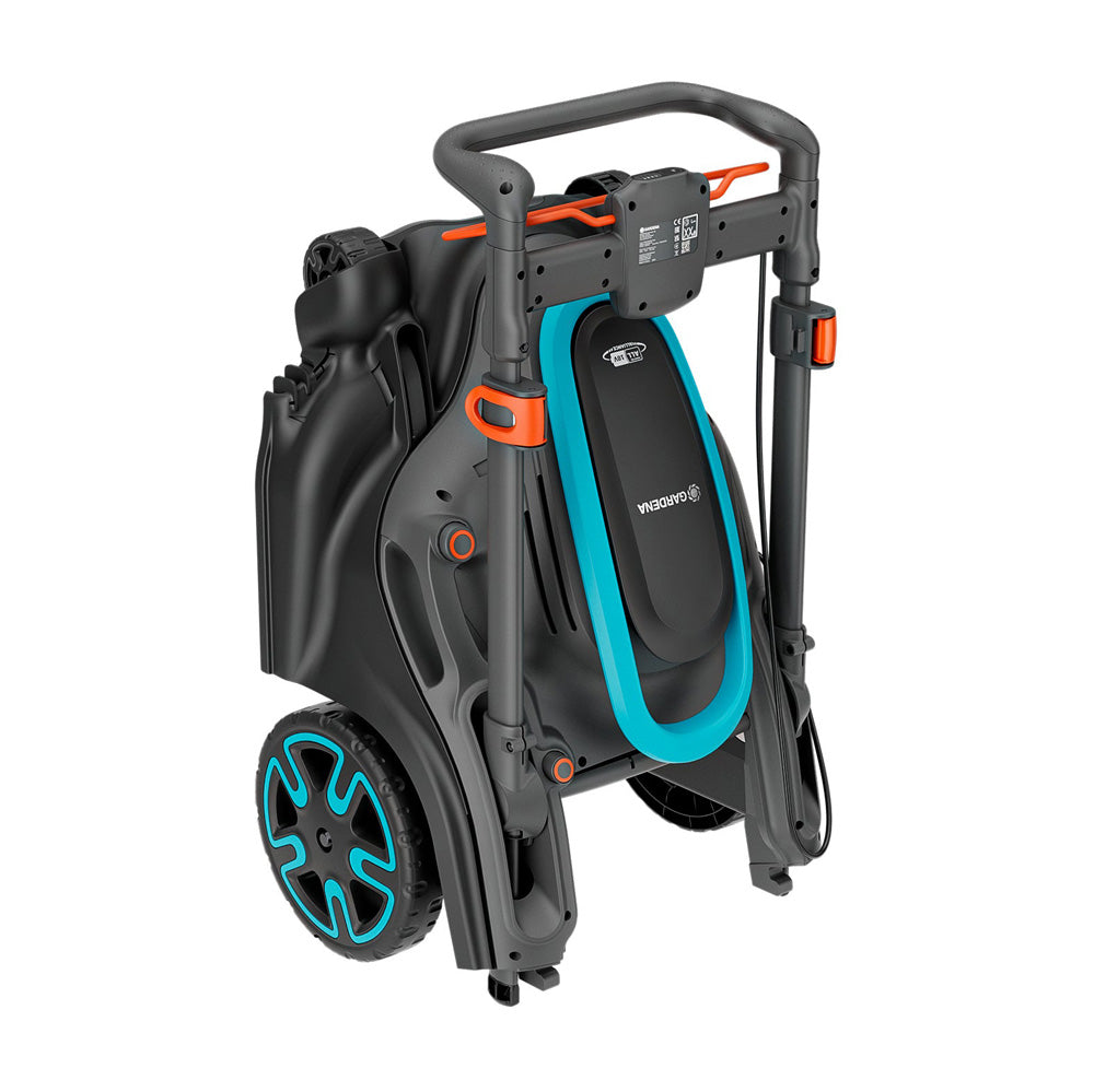 Gardena Akku-Rasenmäher PowerMax Duo 46_36V P4A Ready-To-Use zusammengeklappt