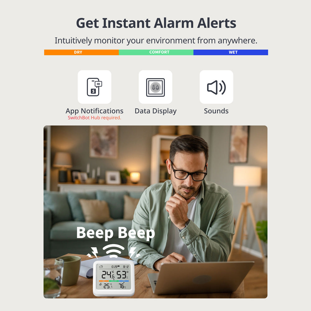 SwitchBot Meter Pro Wetterstation Alarm