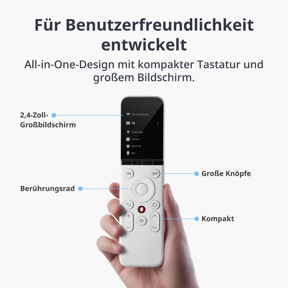 SwitchBot Universal Remote All-in-One smarte Fernbedienung Benutzerfreundlich