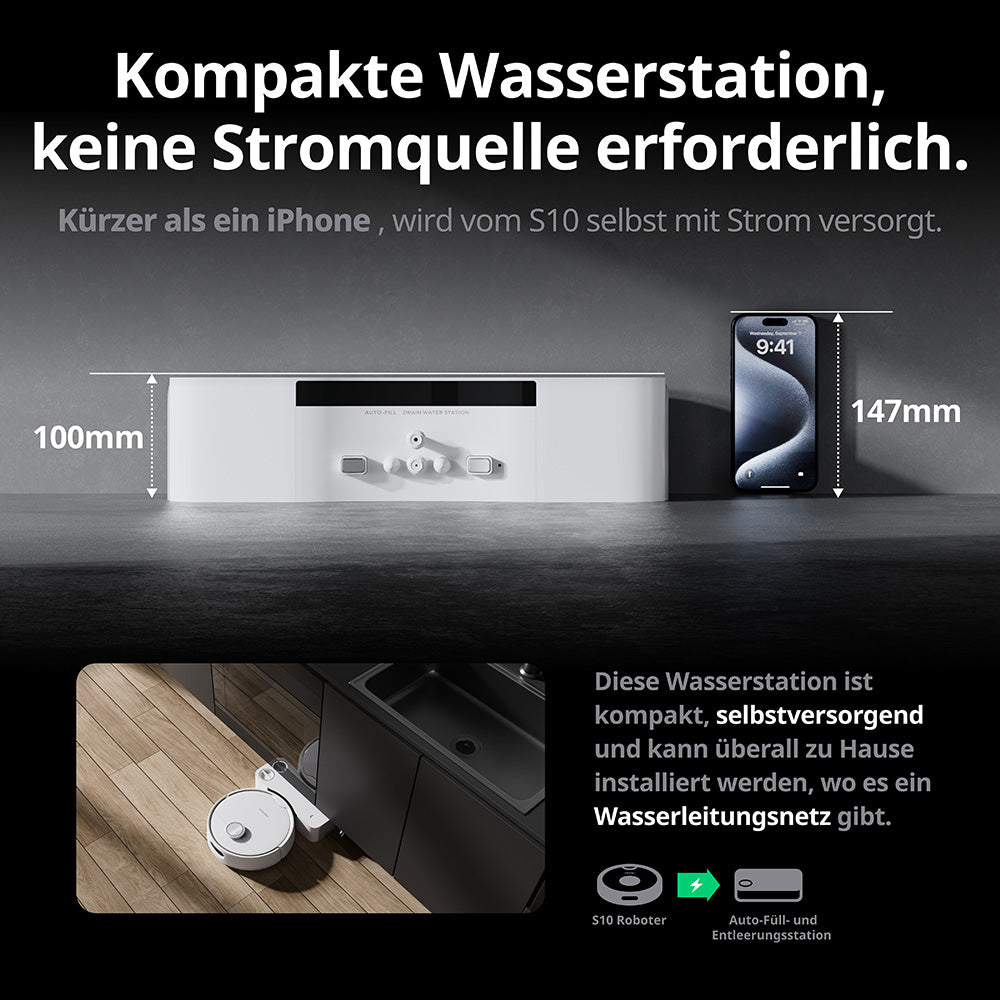SwitchBot S10 Saug und Wischroboter kompakte Wasserstation