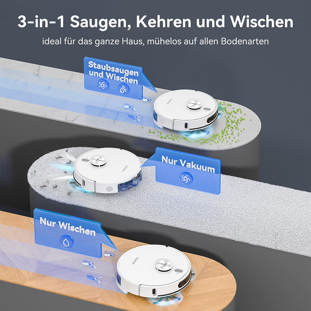 Tesvor S8 Max Saug und Wischroboter 3-in-1 Funktion